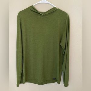 Patagonia Green Light Weight Long Sleeve w/ Hood Size Small